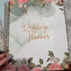 Floral Wedding Planner with Gold Accents